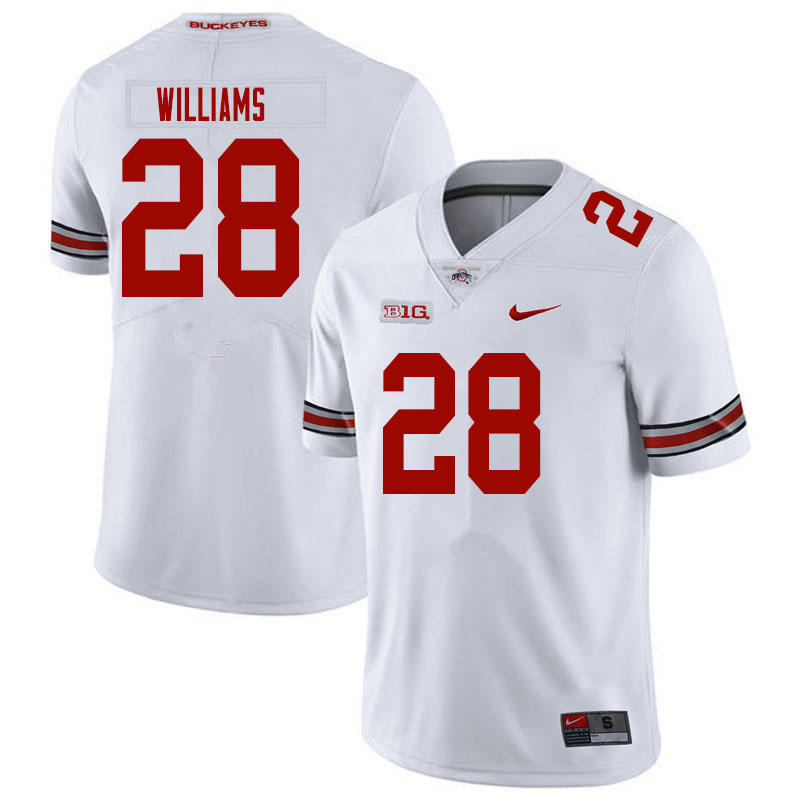 Ohio State Buckeyes #28 Miyan Williams College Football Jerseys Sale-White